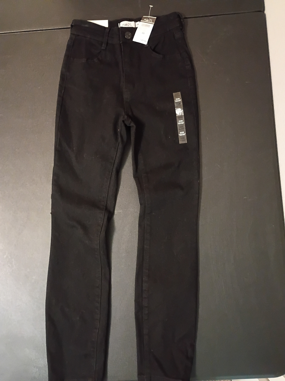 Rue21 High Rise Skinny Jeans - Black Ultimate Stretch Denim - Size 00 Regular